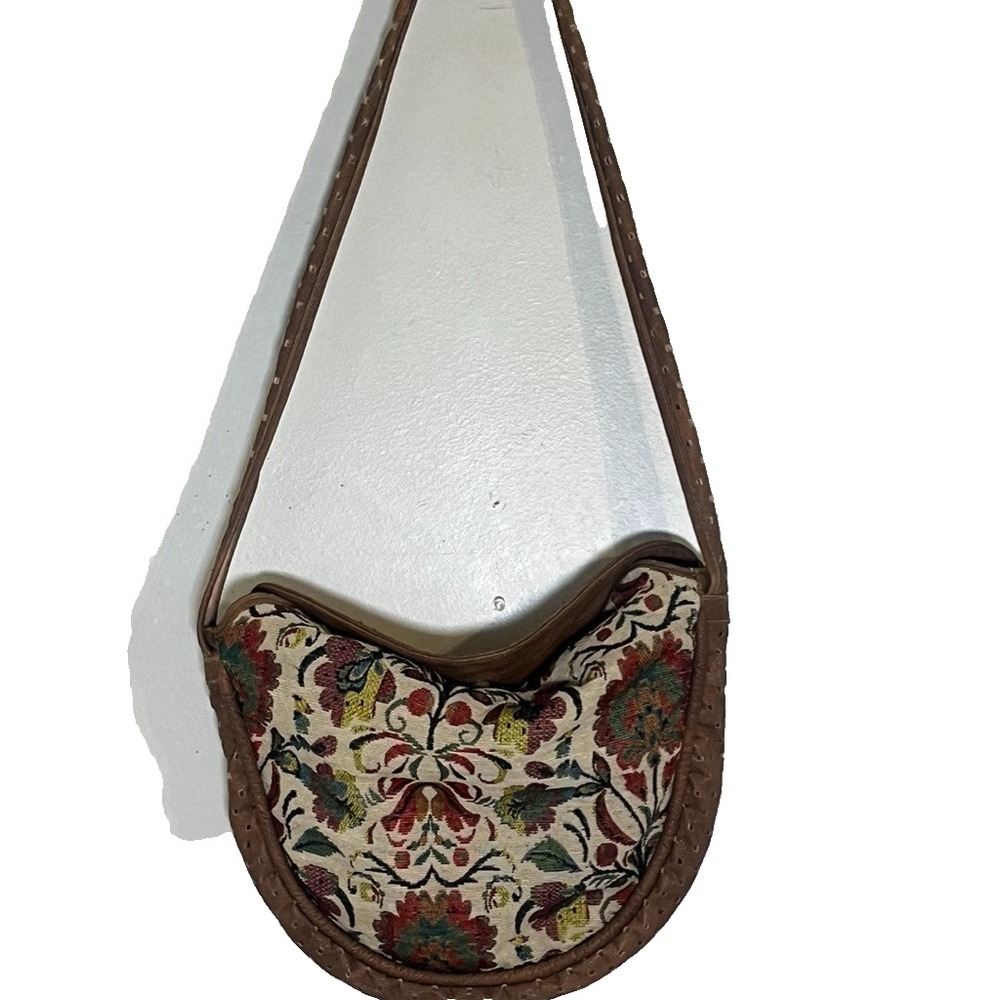 Retro Floral Tapestry Shoulder Bag Boho Indie Folk Festival Hippie Earthy 80s